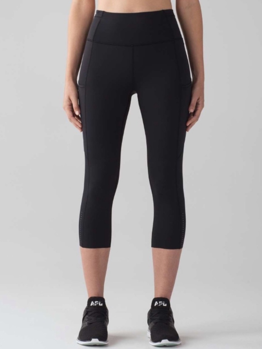 Lululemon Fast & Free Crop II *Nulux 19” Black Sz 6 - Picture 2 of 16